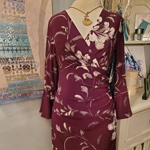 Maroon Floral Dress